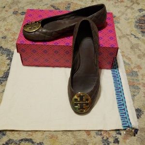 💥Tory Burch Quinn Quilted Leather Flats | Sz 9💥